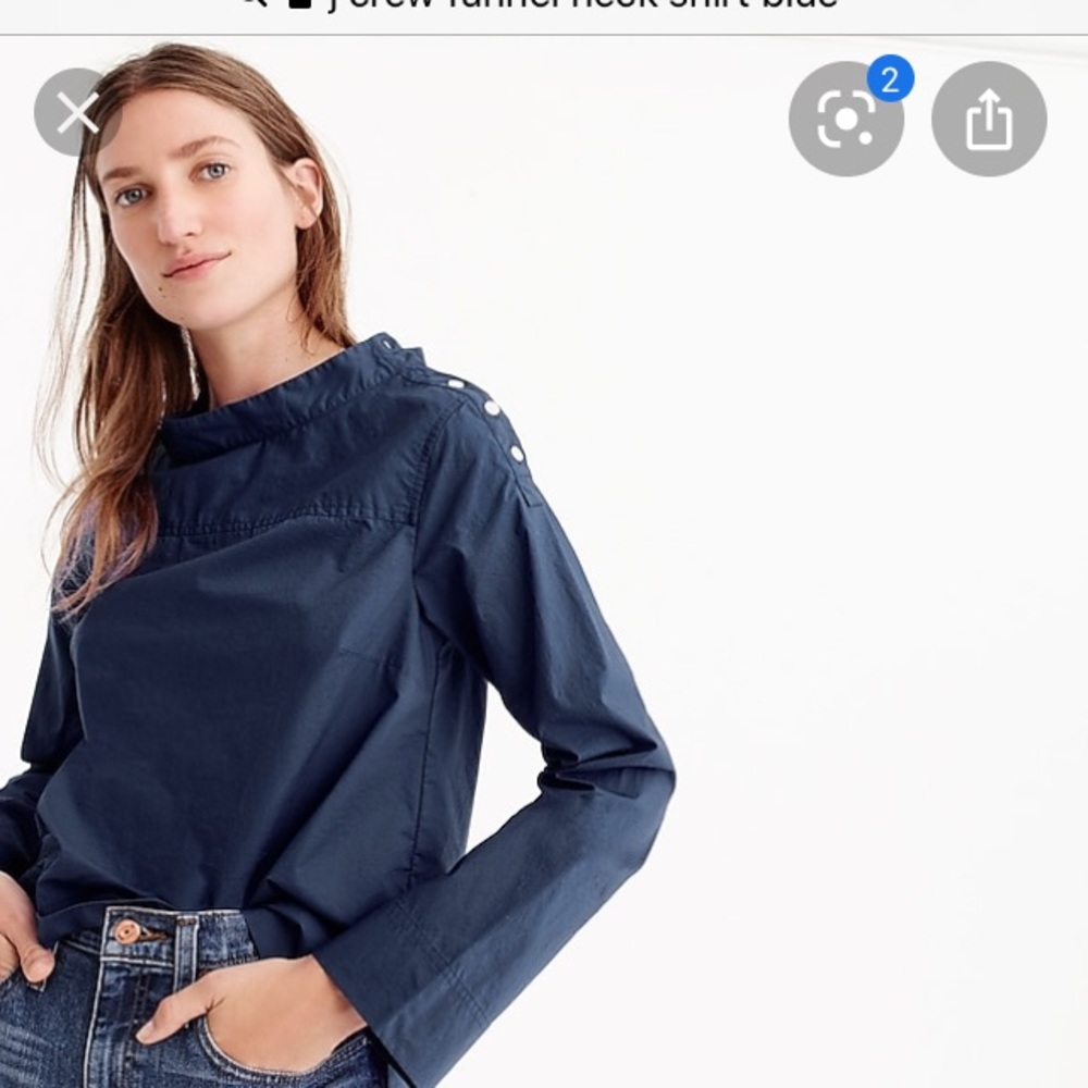 J crew funnel neck top- no tags but never worn